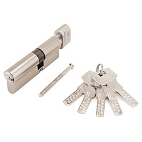 Стандарт  Цилиндровый механизм F-02 80 (30Вх10х40) CР 5 кл. (хром) перфо ключ/вертушка